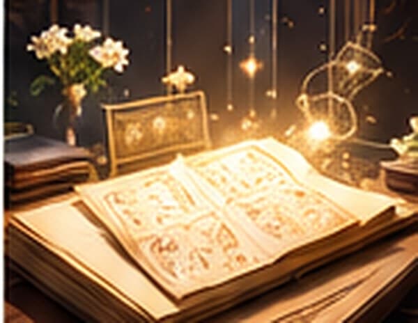 Sách cổ và lá số bên ánh nến